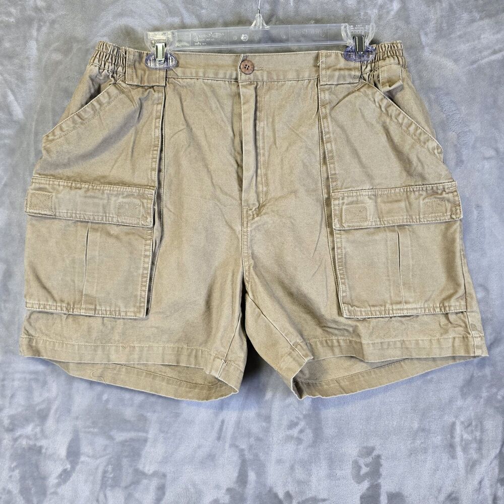 Guide Gear Cargo Shorts Mens 38 (36)  Multi Pocket Classic Outdoors Hiking Beige